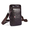 Leather Fashion Phone Pouch Belt Bag Shoulder Crossbody Waist Pack Vintage Outdoor Multi-function Mens Leisure Hanging Waist Bag