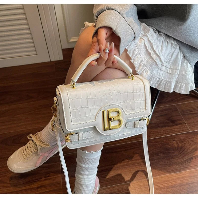 Fashionable Leather Women's Shoulder Bag Luxury Brand Famous Designer Elegant Classic Elegant Lining Vintage Bag