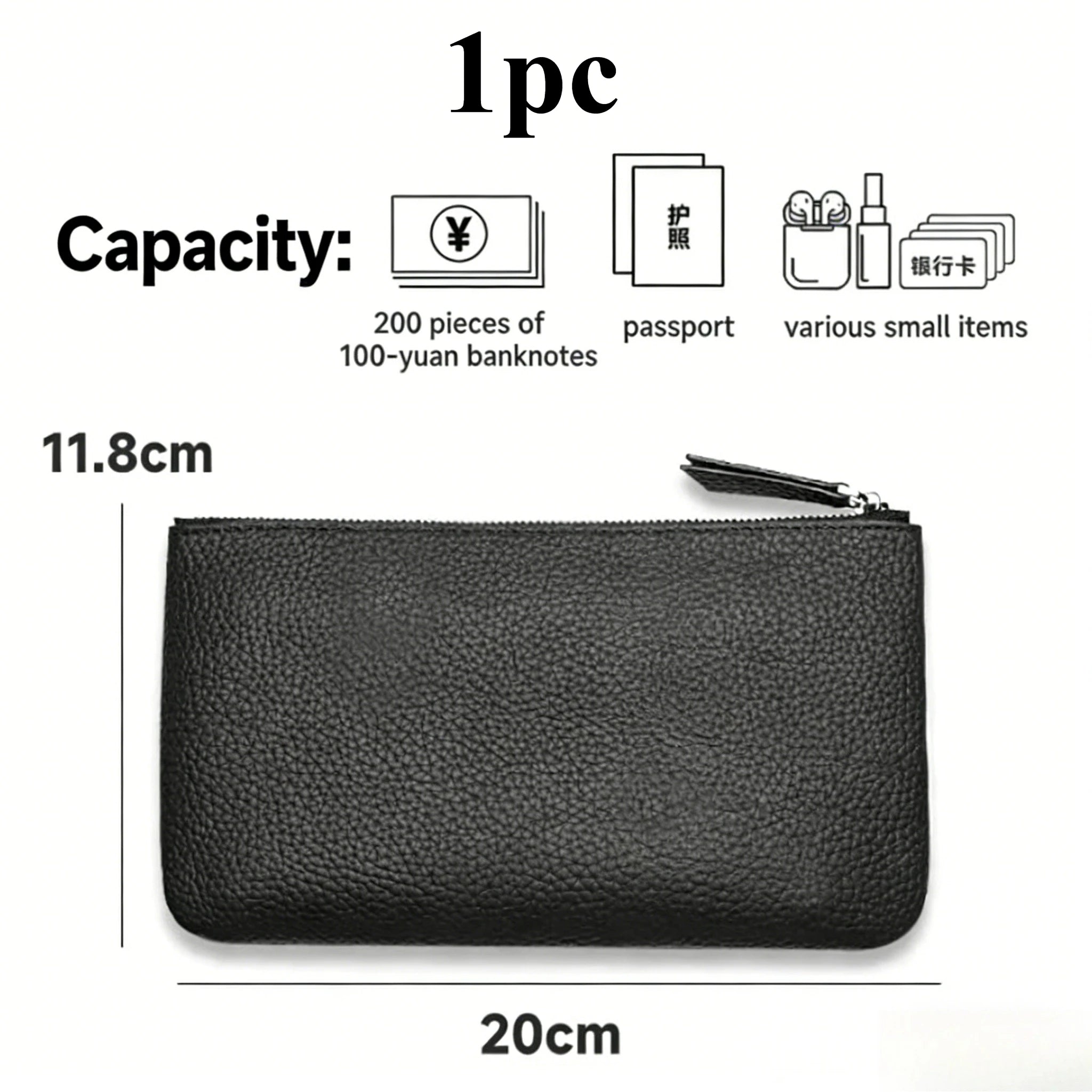 Leather Pocket Cosmetic Bag,Suitable for Wallets,Coin Purses,Lipsticks,Cosmetic,Travel Organizer Bag,High Quality and Portable.