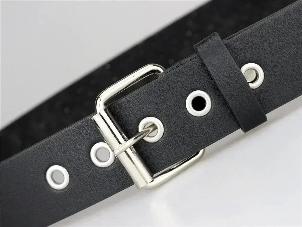2026 New Square Bead Rivet Belt Metal Pyramid Belt Men and Women Punk Hardware Jeans Belt Y2K Belt Designer Belt Women's Belts