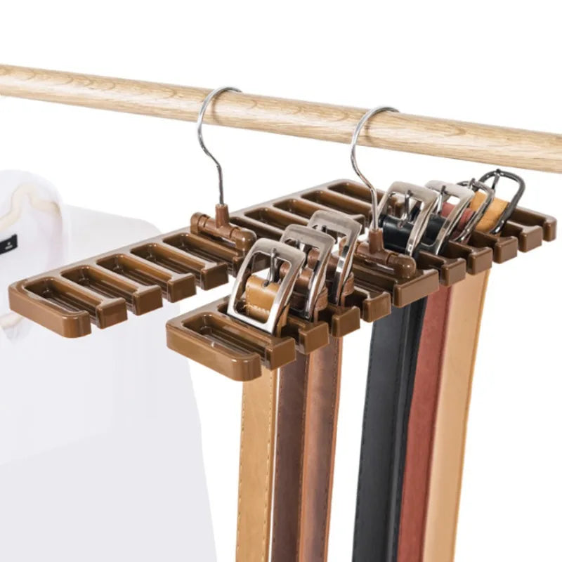 1pc Multi-Functional Belt Hanger Space-Saving Closet Organizer for Belts Ties Accessory Storage Durable Plastic Construction