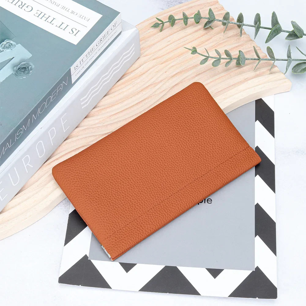 Leather Makeup Bag Women Portable Lipsticks Cosmetic Storage Pouch Fashion Automatic Close Metal Shrapnel Small Make Up Bag