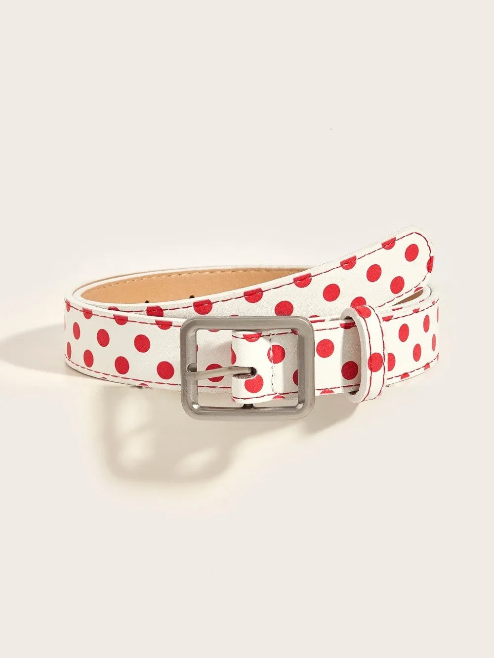 Trendy Vintage Polk Dot Women Belts Y2K Girls Pin Buckle Belt Waistband Jeans Belts PU Leather Waist Strap Gift