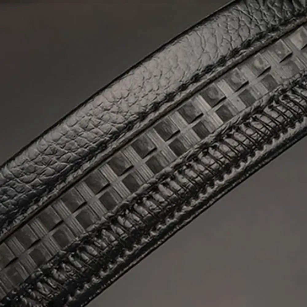 Men Business Time To Run Belt Man Automatic Buckle Leather Belt Golden Waist Buckle Males Luxury Belt Rhinestone Decoration
