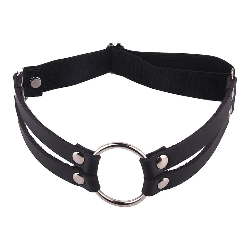 Newest Women Sexy Elasticity Harness Heart Fashion Bondage Goth Decor Garter Belt Thigh Harness Leather Lingerie for Stockings