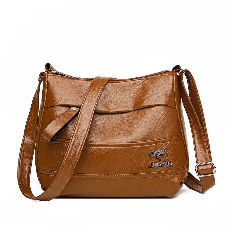 Elegant Leather One Shoulder Handbag Shopping Bag 2024 New Women's Fashion Handbag Sheepskin grain Beautiful Lady Crossbody Bag