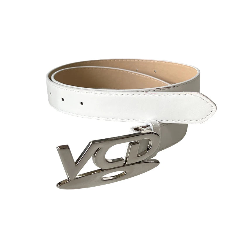2026 Y2k Retro Dvd Buckle Belt Women Fashion Waistband, Trendy Niche Design, Versatile Accessory Perfect For Jeans, Statement