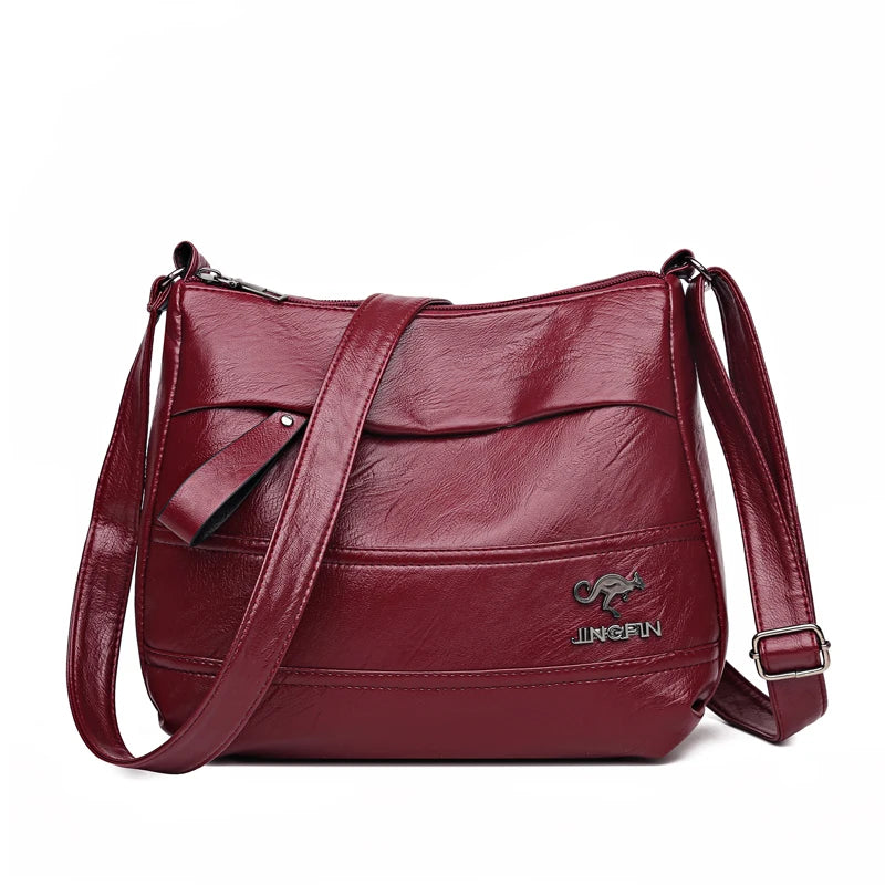 Elegant Leather One Shoulder Handbag Shopping Bag 2024 New Women's Fashion Handbag Sheepskin grain Beautiful Lady Crossbody Bag