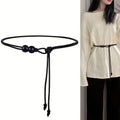 1pc Women's Adjustable Slim Belt with Brown Bead Accents Waist Cincher for Dresses Shirts Jackets Day-to-Night Style Enhancer