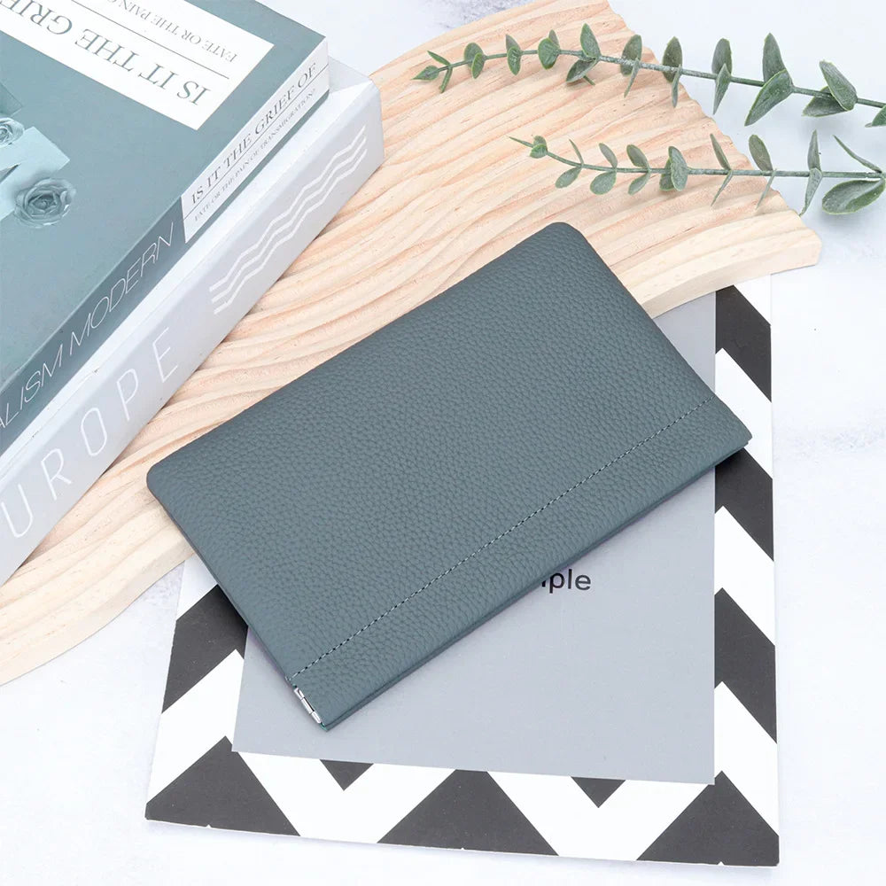 Leather Makeup Bag Women Portable Lipsticks Cosmetic Storage Pouch Fashion Automatic Close Metal Shrapnel Small Make Up Bag