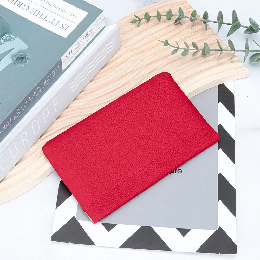 Leather Makeup Bag Women Portable Lipsticks Cosmetic Storage Pouch Fashion Automatic Close Metal Shrapnel Small Make Up Bag