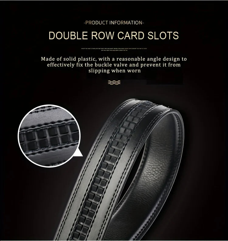 Luxury Designer 3.5cm Business Waistband Men's 105-140 150 160 170cm Plus Size Leather Belts Fashion Automatic Buckle Male Belt