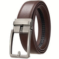 Luxury Designer 3.5cm Business Waistband Men's 105-140 150 160 170cm Plus Size Leather Belts Fashion Automatic Buckle Male Belt