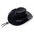 Leather Cowboy Hat Fashion Western Jazz Sun Visors Outdoor Summer Sun Hats Large Grassland Visors Men Women