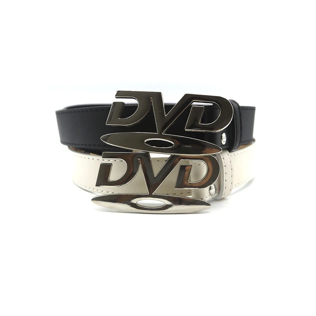 2026 Y2k Retro Dvd Buckle Belt Women Fashion Waistband, Trendy Niche Design, Versatile Accessory Perfect For Jeans, Statement