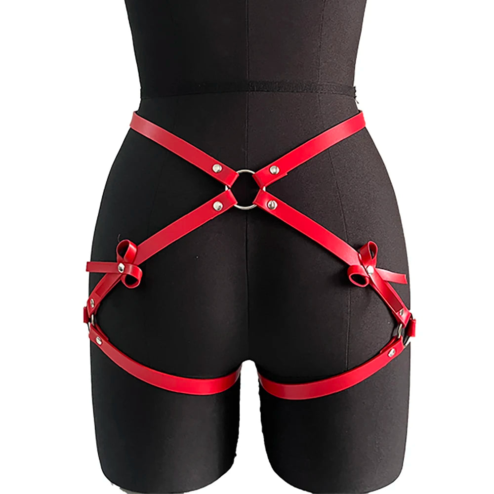 Sexy Women Bondage Leg Harness Decoration Trend Punk Waist To Leg Belt Caged Thigh Garter Belt Straps Goth Clothing Accessories