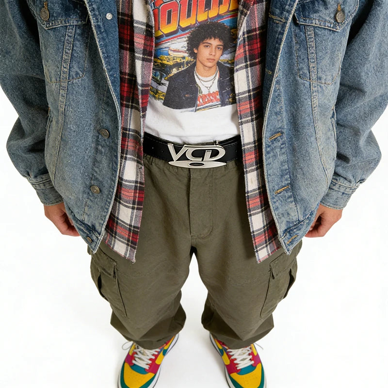 2026 Y2k Retro Dvd Buckle Belt Women Fashion Waistband, Trendy Niche Design, Versatile Accessory Perfect For Jeans, Statement