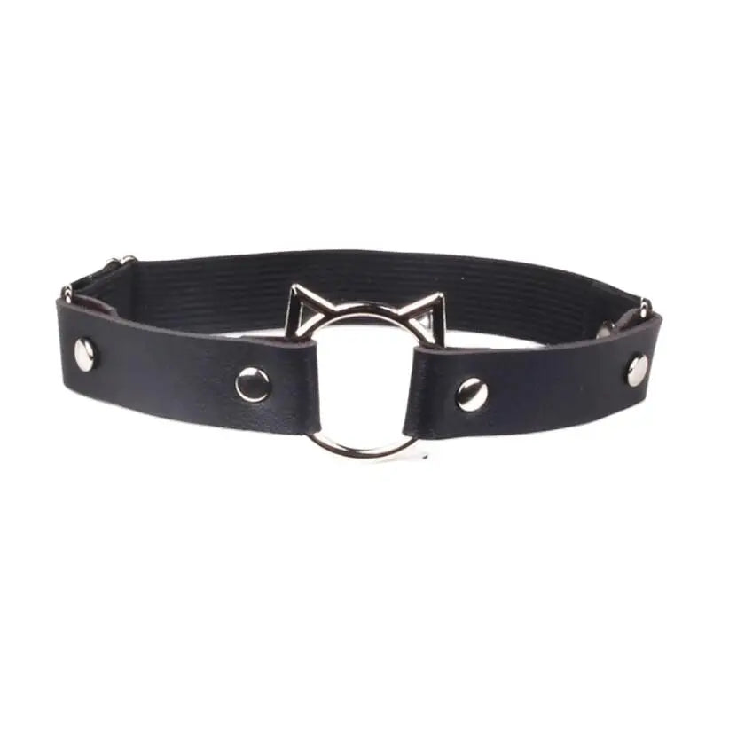 Newest Women Sexy Elasticity Harness Heart Fashion Bondage Goth Decor Garter Belt Thigh Harness Leather Lingerie for Stockings