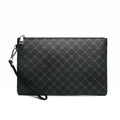 Men's Leather Messenger Bag Slim Business Envelope Clutch Phone Crossbody Bag Fashionable Lightweight Hand Carry Bag