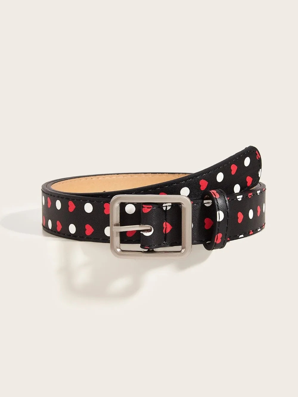 Trendy Vintage Polk Dot Women Belts Y2K Girls Pin Buckle Belt Waistband Jeans Belts PU Leather Waist Strap Gift