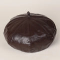 Faux Leather Beret Women Hat Cap Autumn Winter Warm Accessory For Outdoor Spring