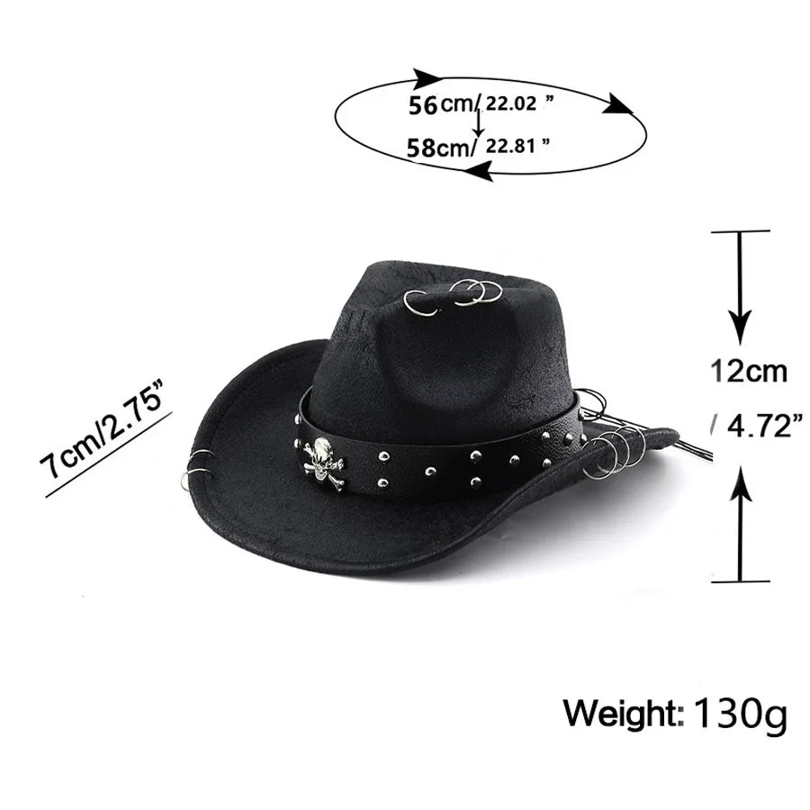 New Faux Leather Vintage Western Cowboy Hat For Men Gentleman Jazz Hats Panama Cowgirl Hat Sombrero Hombre