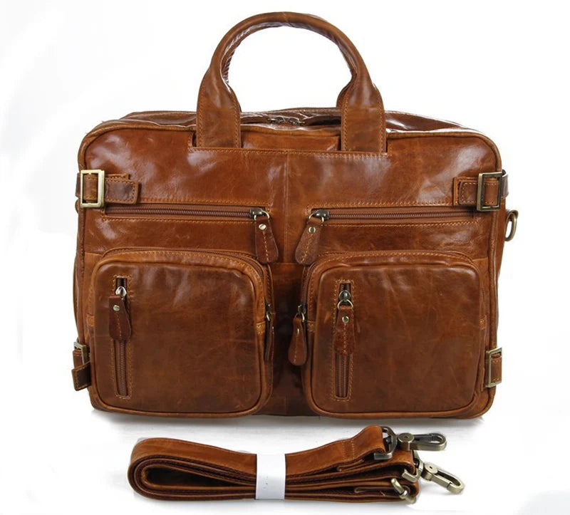 High Class Genuine Leather Messenger bag Men Leather shoulder Bag Business Briefcase Laptop Crossbody Bag Sling Tote Handbag