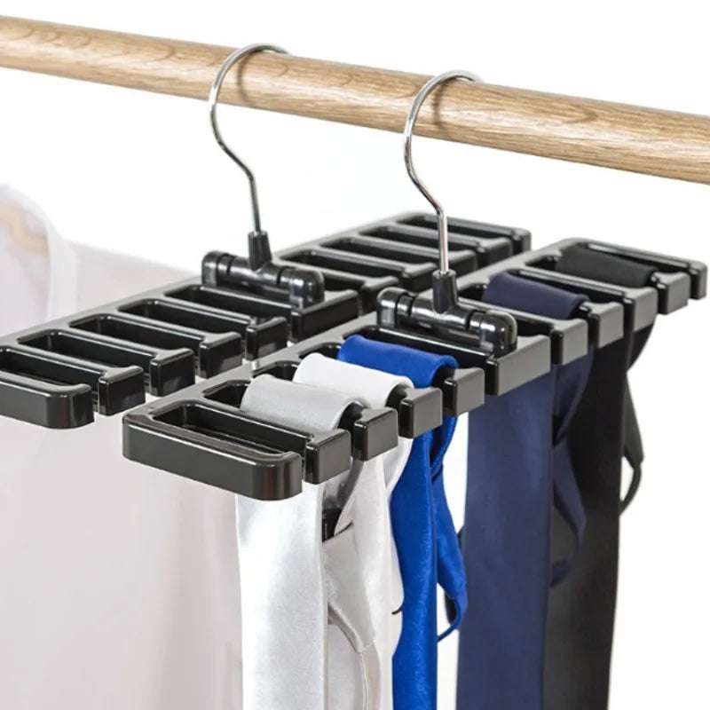 1pc Multi-Functional Belt Hanger Space-Saving Closet Organizer for Belts Ties Accessory Storage Durable Plastic Construction