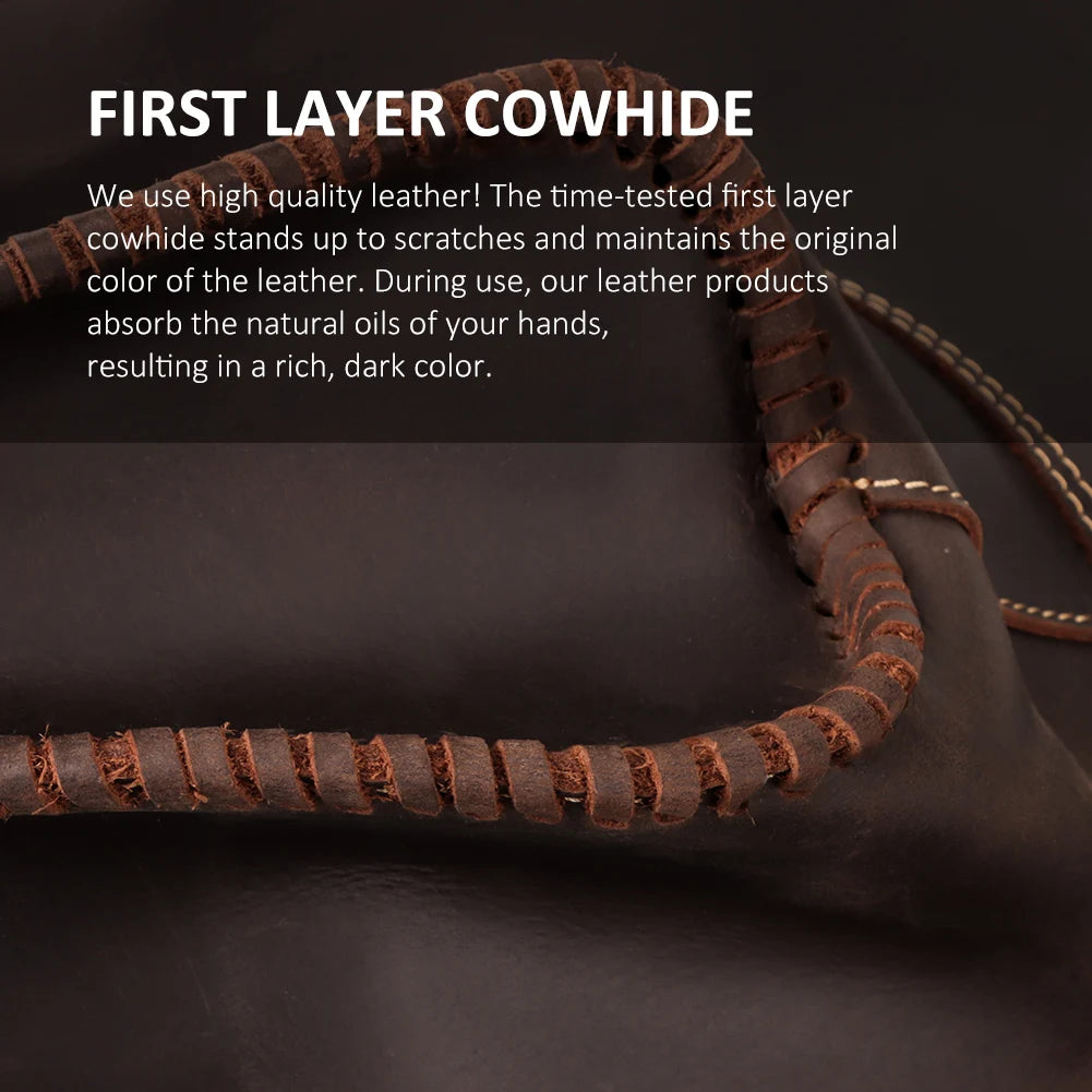 Handcraft Shapeable Western Cowboy Hat Crazy Horse Leather Retro Knight's Cap British Outdoor  Horse Riding Hat Old Style