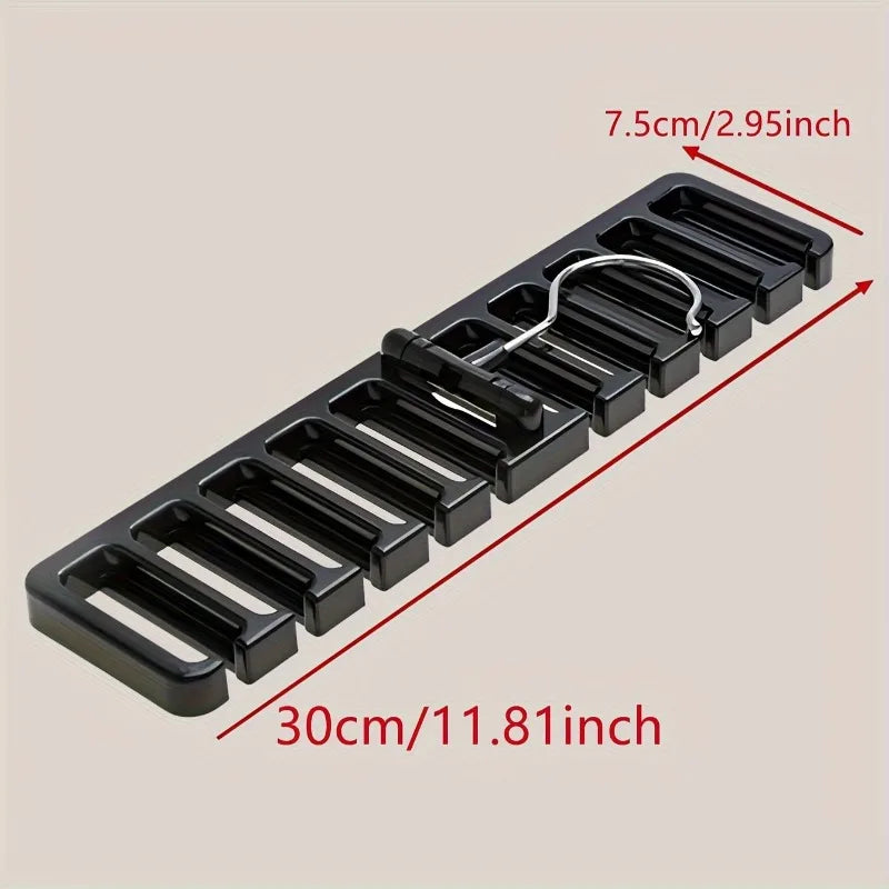 1pc Multi-Functional Belt Hanger Space-Saving Closet Organizer for Belts Ties Accessory Storage Durable Plastic Construction