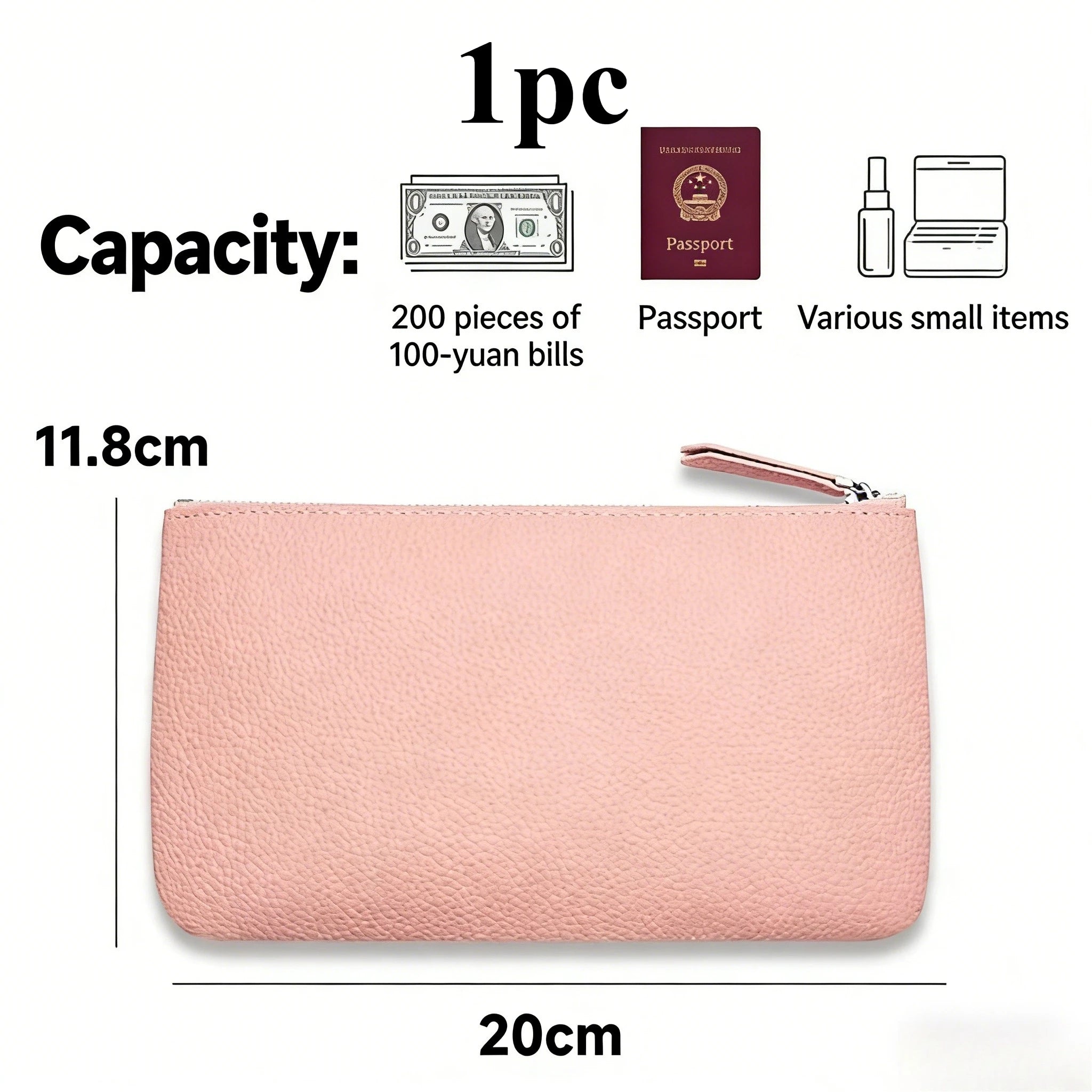 Leather Pocket Cosmetic Bag,Suitable for Wallets,Coin Purses,Lipsticks,Cosmetic,Travel Organizer Bag,High Quality and Portable.