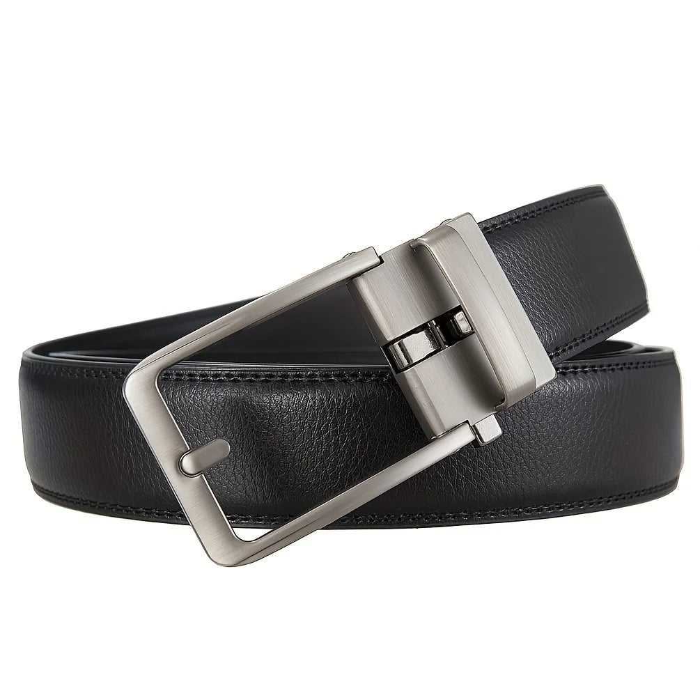 Luxury Designer 3.5cm Business Waistband Men's 105-140 150 160 170cm Plus Size Leather Belts Fashion Automatic Buckle Male Belt