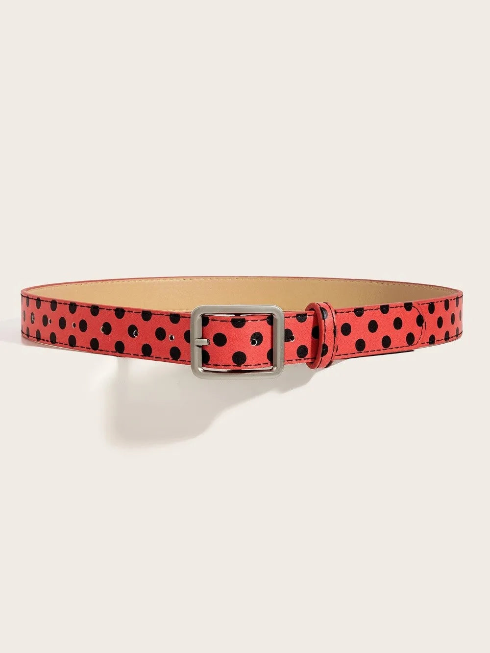 Trendy Vintage Polk Dot Women Belts Y2K Girls Pin Buckle Belt Waistband Jeans Belts PU Leather Waist Strap Gift