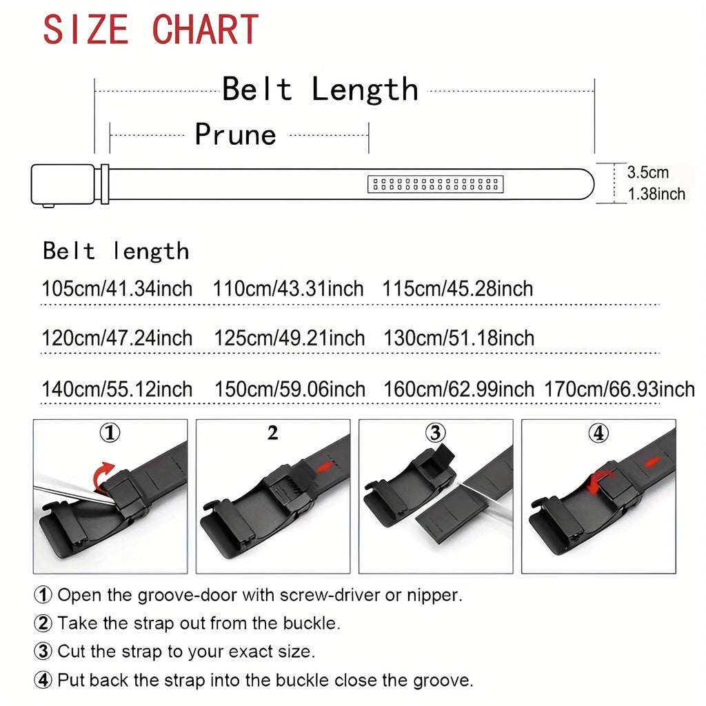 Luxury Designer 3.5cm Business Waistband Men's 105-140 150 160 170cm Plus Size Leather Belts Fashion Automatic Buckle Male Belt