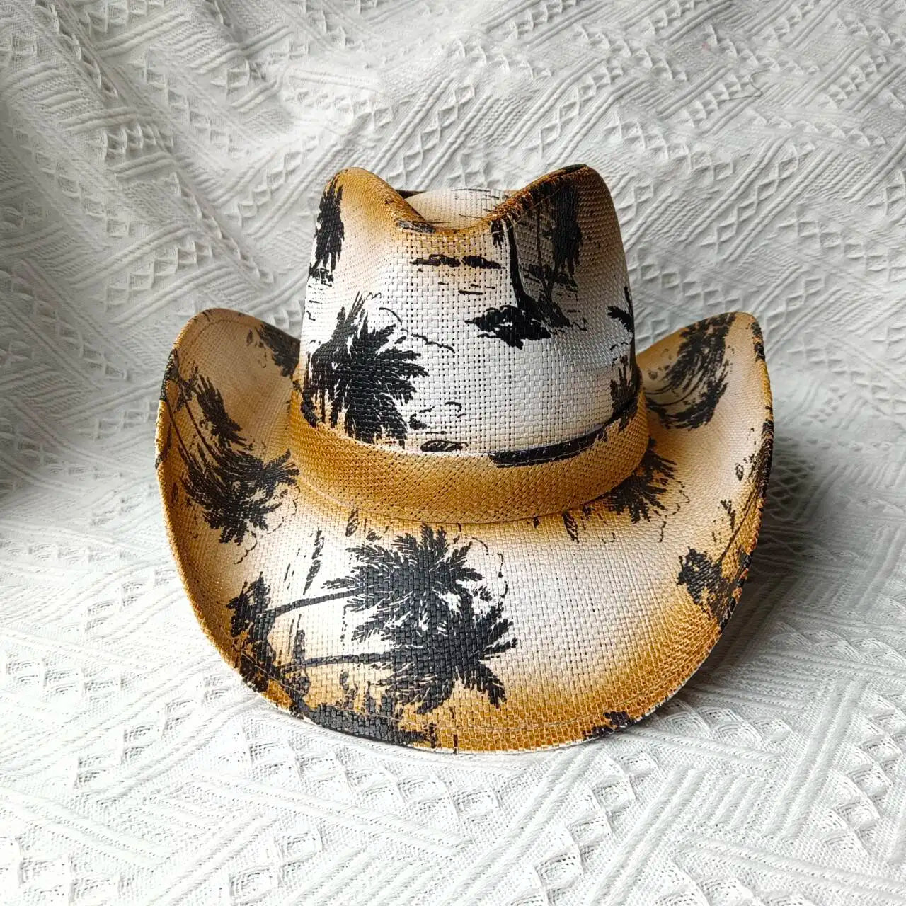 Black Leather Sombrero hombres Western Cowboy Hat Men's Gentleman Godfather Hat PU Material Panama Cowboy Hat Jazz Hat