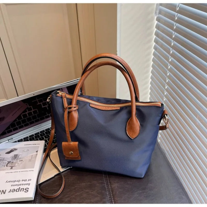 Elegant Textured Leather Tote With Trendy Design And Spacious Interior Designed Also As A Versatile Commuter Ladies Diaper Bag