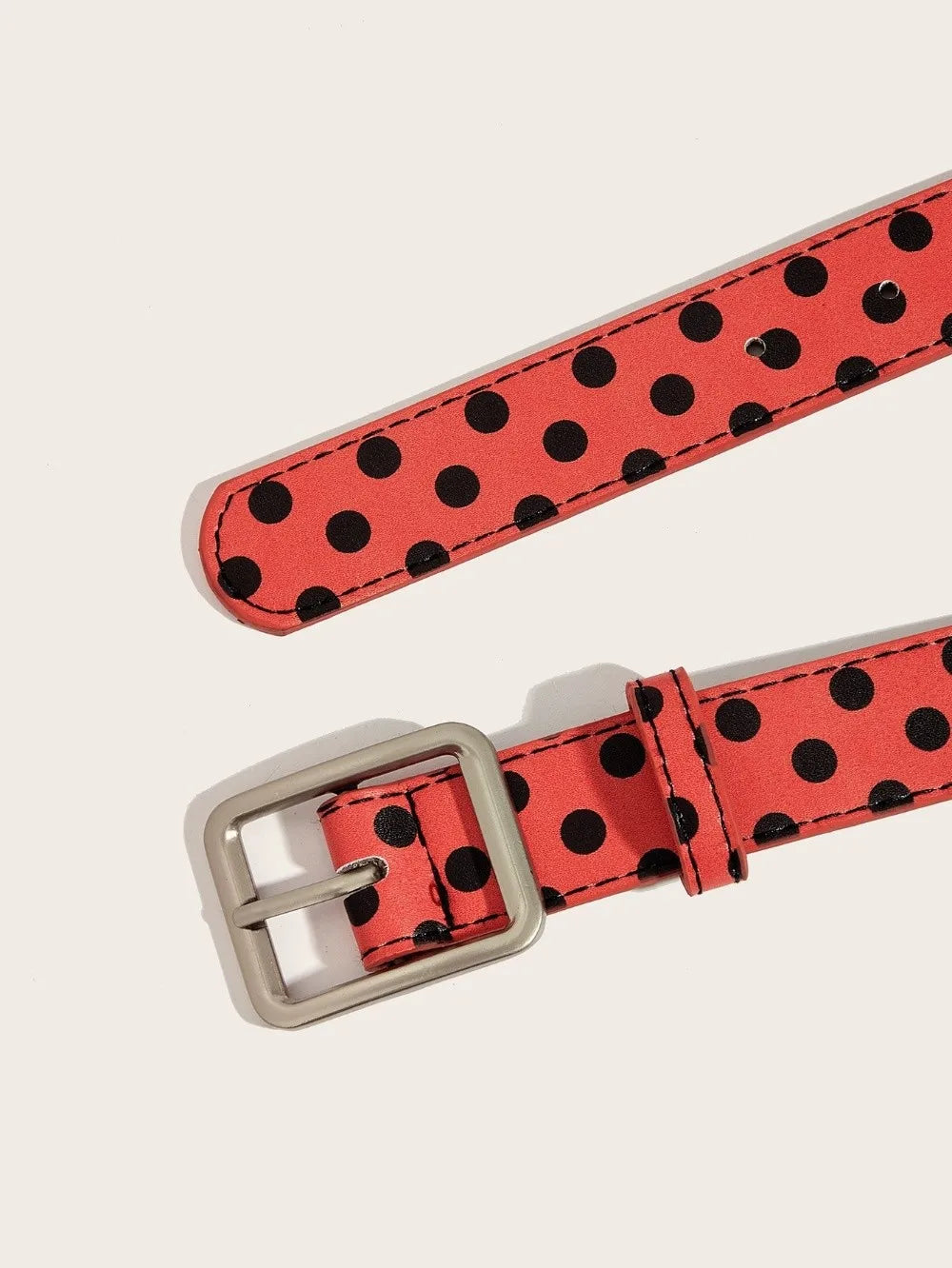 Trendy Vintage Polk Dot Women Belts Y2K Girls Pin Buckle Belt Waistband Jeans Belts PU Leather Waist Strap Gift