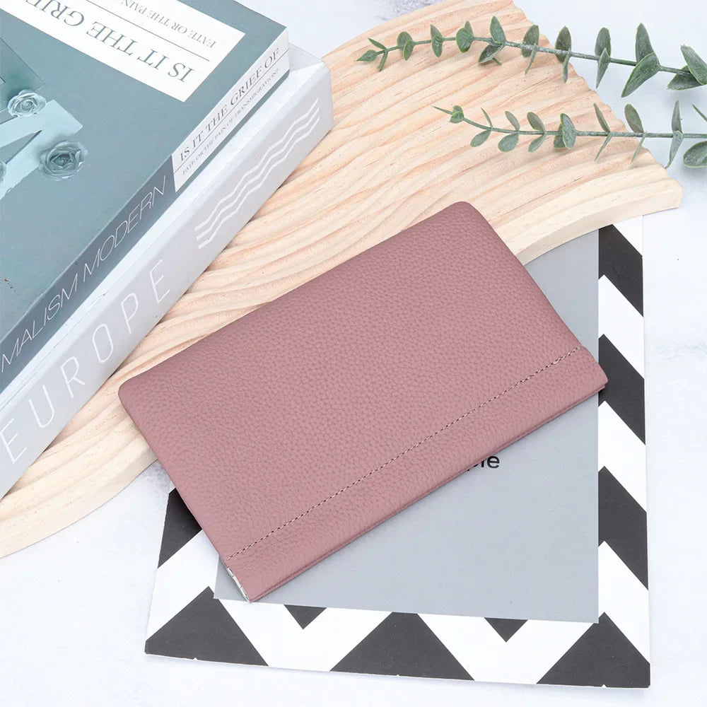 Leather Makeup Bag Women Portable Lipsticks Cosmetic Storage Pouch Fashion Automatic Close Metal Shrapnel Small Make Up Bag