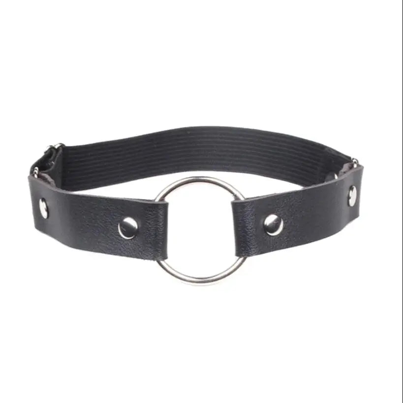 Newest Women Sexy Elasticity Harness Heart Fashion Bondage Goth Decor Garter Belt Thigh Harness Leather Lingerie for Stockings