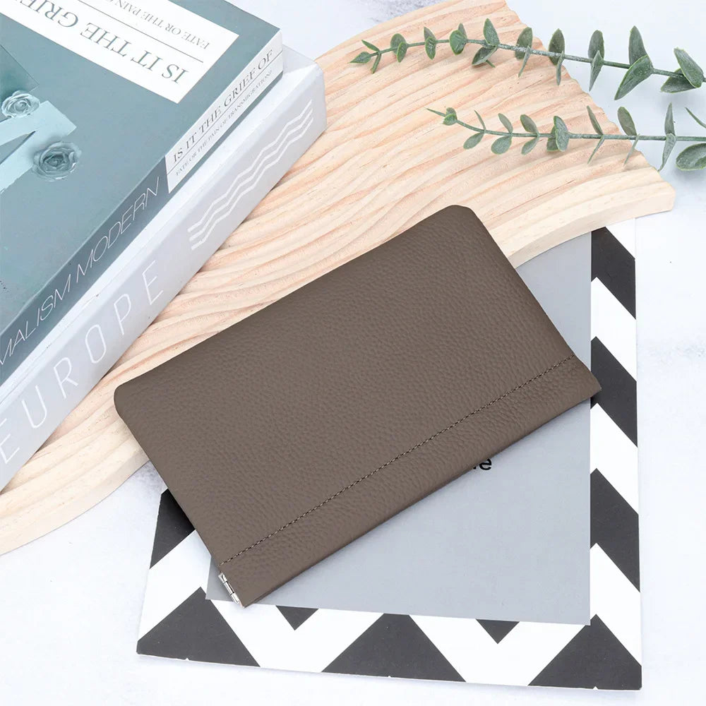 Leather Makeup Bag Women Portable Lipsticks Cosmetic Storage Pouch Fashion Automatic Close Metal Shrapnel Small Make Up Bag