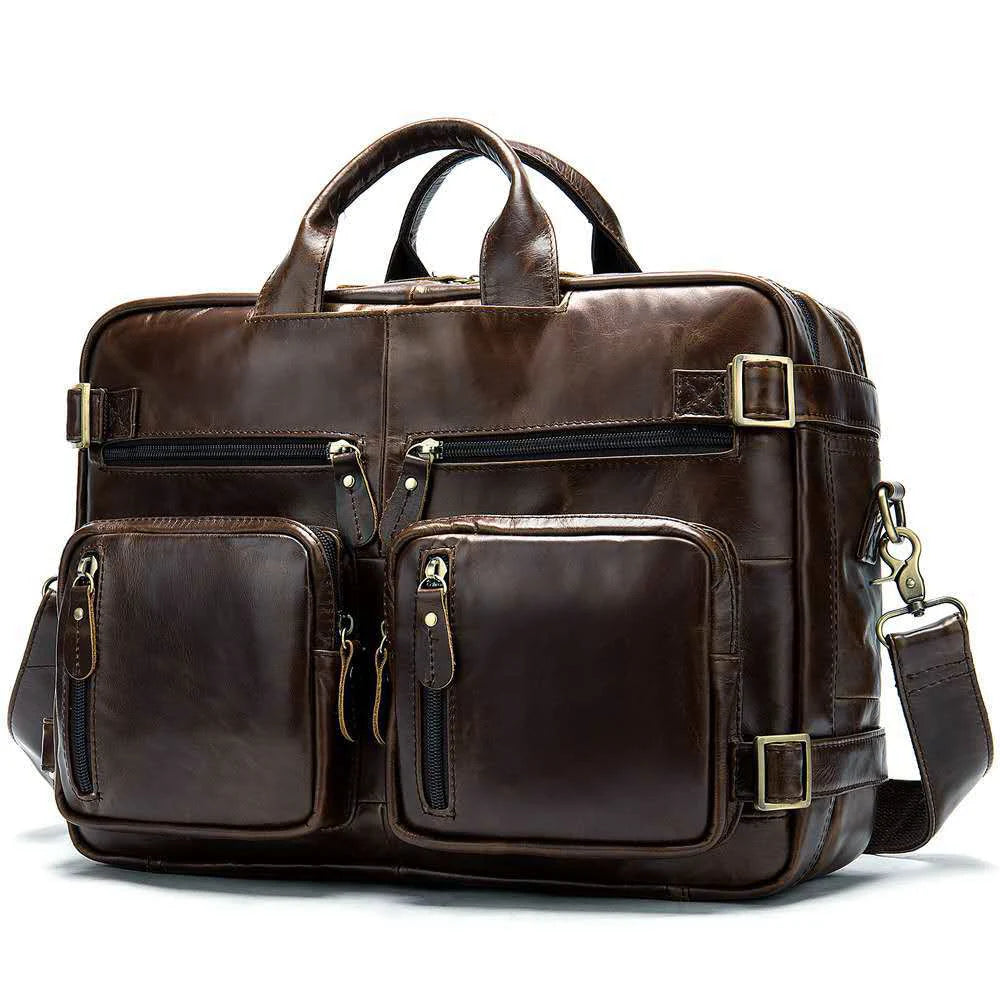 High Class Genuine Leather Messenger bag Men Leather shoulder Bag Business Briefcase Laptop Crossbody Bag Sling Tote Handbag