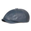 Casual Retro Leather Newsboy Caps Elegant Elastic Band Adjustment Peaked Cap Solid Color Painter Beret Hats Unisex Wear
